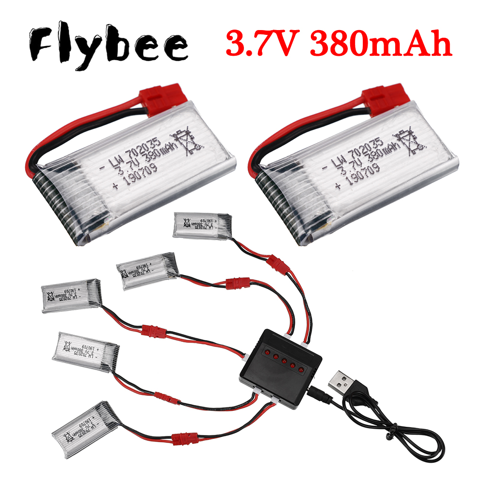 Rc Helicopter Battery - 3.7V 380Mah Lipo Batterij Met Oplader